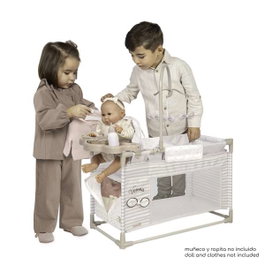 Decuevas Armoire de change pliable avec accessoires pour poupées jusqu'à 42 cm