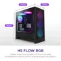 Nzxt H5 Flow RGB CC-H52FB-R1 - Boîtier PC moyen-tour ATX avec ventilateurs RGB inclus, mesh optimisé et gestion des câbles - Noir