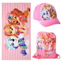 Paw Patrol Patrulla Canina - Set serviette de plage, sac et bonnet - Toalla: 70x140cm en polyester