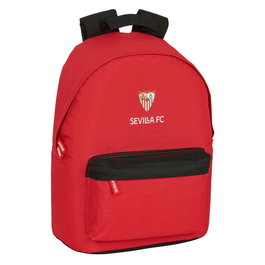 Safta Mochila Sevilla FC - Sac à dos pour ordinateur portable 14,1 pouces, polyester 600D, dimensions 31x41x16 cm, rouge et noir