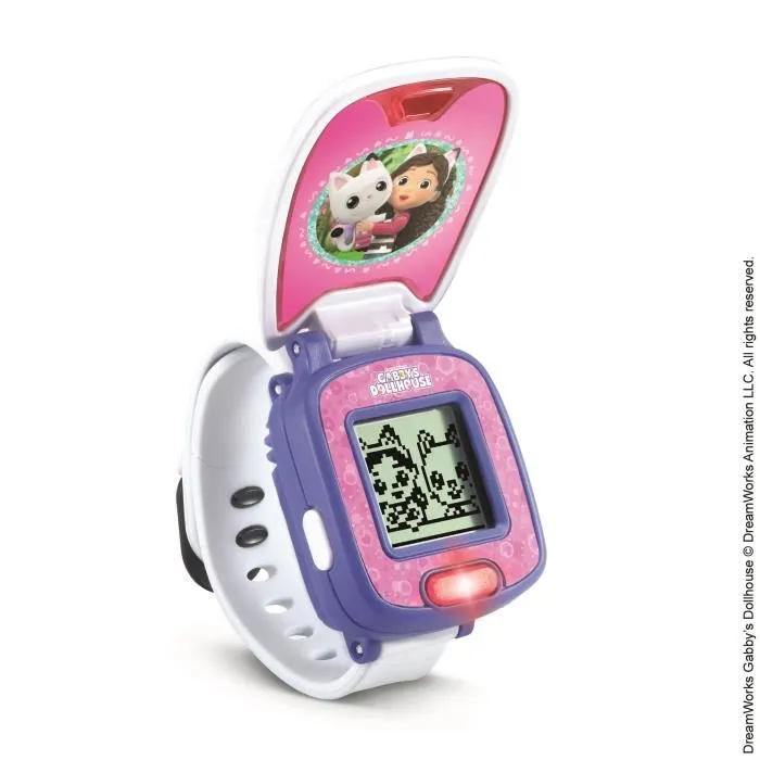 VTech Gabby Et La Maison Magique - Montre-Jeu Interactive Pandy Pattes pour Enfants - 10 Cadrans Animés Personnalisables - Langue Française