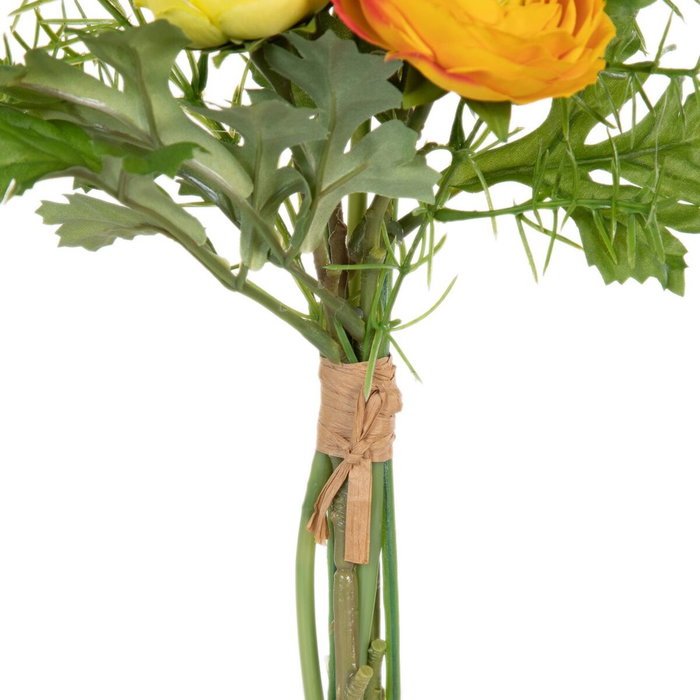 BigBuy Home Fleur décorative Vert Orange 20 x 20 x 32 cm