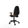 PIQUERAS Y CRESPO Chaise de bureau Algarra marron foncé avec accoudoirs 1D
