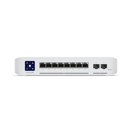 Ubiquiti USW Enterprise 8 PoE - Commutateur managé Gigabit PoE+, 8 ports 2.5GbE RJ45, 2 ports 10G SFP+, L3, écran tactile