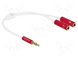 DELOCK Câble Jack 3,5mm 4pin stéréo, 0,2m