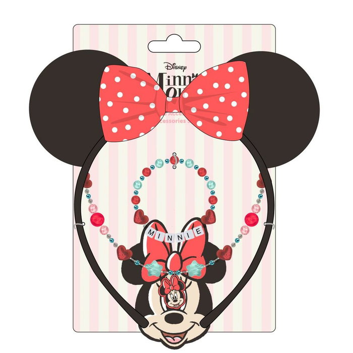 Ensemble Collier et Bracelets Minnie Mouse Rose Ensemble Collier et Bracelets Minnie Mouse Rose
