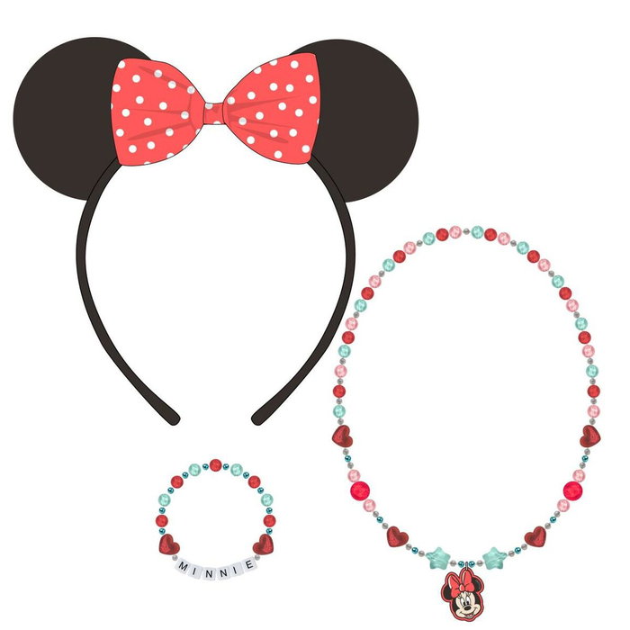 Ensemble Collier et Bracelets Minnie Mouse Rose Ensemble Collier et Bracelets Minnie Mouse Rose