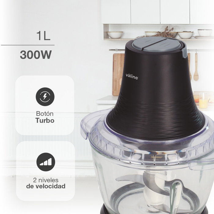 Väline Picadora Boali avec bol en cristal 1L 300W Väline Picadora Boali avec bol en cristal 1L 300W
