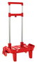 Safta Chariot de transport pour cartables et sacs pliable, 3 roues, trolley rouge, dimensions 32 x 88 x 23.5 cm