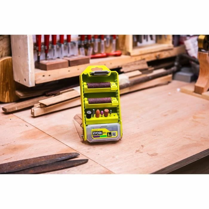 Ryobi Coffret de ponçage et meulage RARSGK-27 - 27 pièces Ryobi Coffret de ponçage et meulage RARSGK-27 - 27 pièces