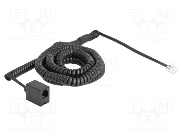 DELOCK Câble téléphonique spiral RJ11, 10m DELOCK Câble téléphonique spiral RJ11, 10m
