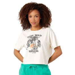 T-shirt à manches courtes femme Rip Curl Stay Wild Blanc