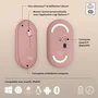 Logitech Pebble Mouse 2 M350s - Souris sans fil Bluetooth multidispositif - Rose