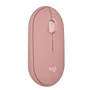 Logitech Pebble Mouse 2 M350s - Souris sans fil Bluetooth multidispositif - Rose