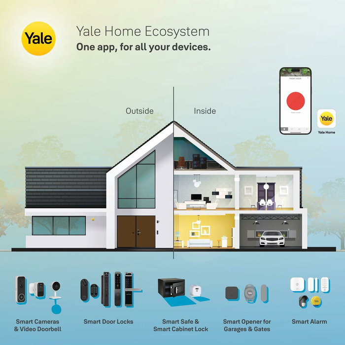 Yale Linus L2 Serrure connectée, Wi-Fi, Noir mat