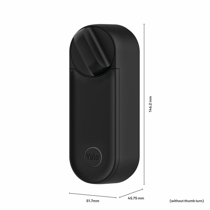 Yale Linus L2 Serrure connectée, Wi-Fi, Noir mat