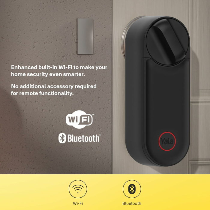Yale Linus L2 Serrure connectée, Wi-Fi, Noir mat