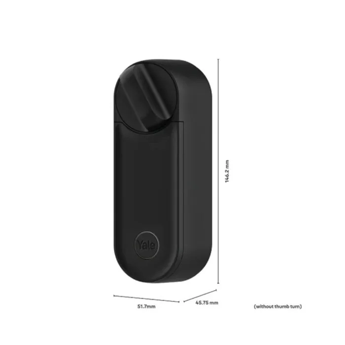 Yale Linus L2 - Serrure connectée intelligente en métal avec Wi-Fi, batterie rechargeable, déverrouillage par empreinte ou Yale Dot, finition noire mate