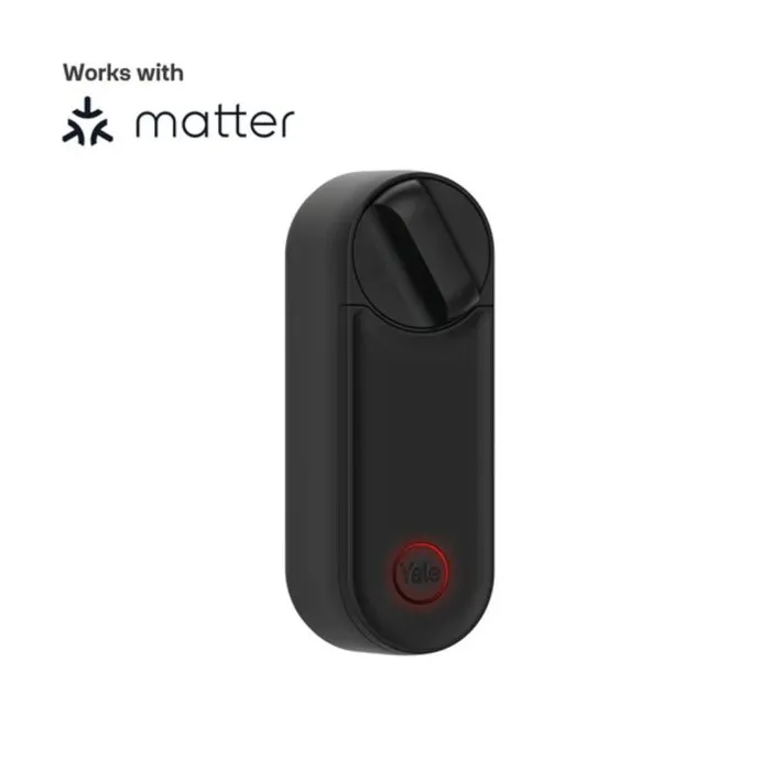 Yale Linus L2 - Serrure connectée intelligente en métal avec Wi-Fi, batterie rechargeable, déverrouillage par empreinte ou Yale Dot, finition noire mate