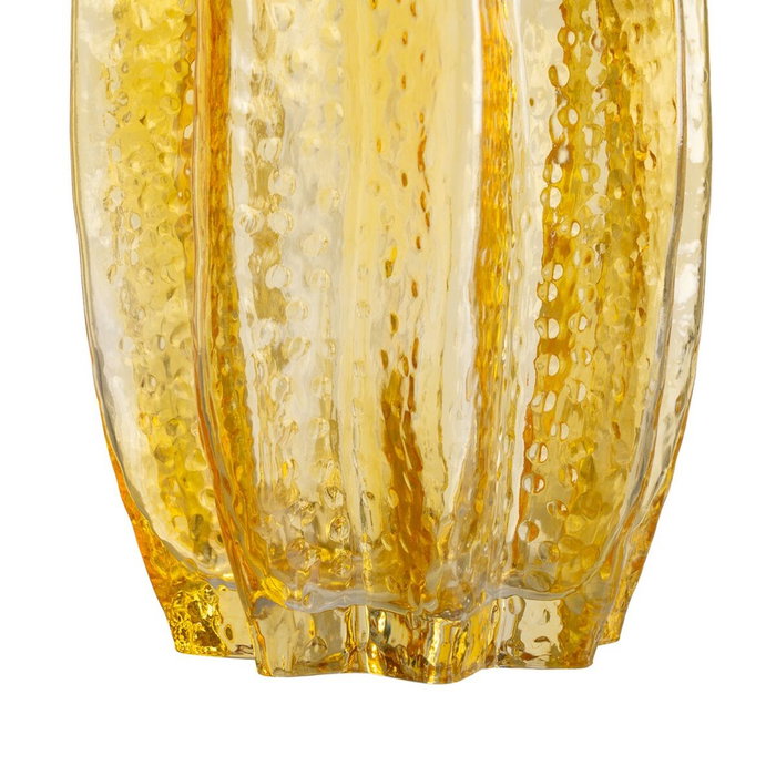 BigBuy Home Vase Jaune Verre
