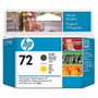 HP Tête d'impression 72 C9384A Noir mat et Jaune