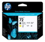 HP Tête d'impression 72 C9384A Noir mat et Jaune