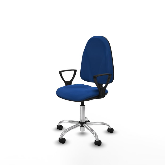 PIQUERAS Y CRESPO Chaise de bureau Algarra, simili cuir bleu