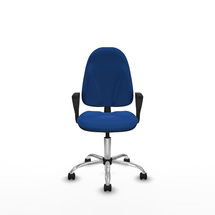 PIQUERAS Y CRESPO Chaise de bureau Algarra, simili cuir bleu