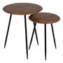 BigBuy Home Table d'appoint LAGOM Noir Beige