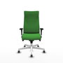 Piqueras Y Crespo Fauteuil Albacete Vert avec mécanisme synchrone et base blanche
