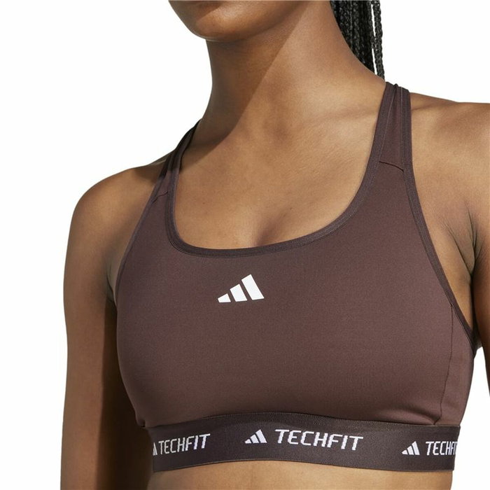Soutien-gorge de Sport Adidas Techfit Medium Marron