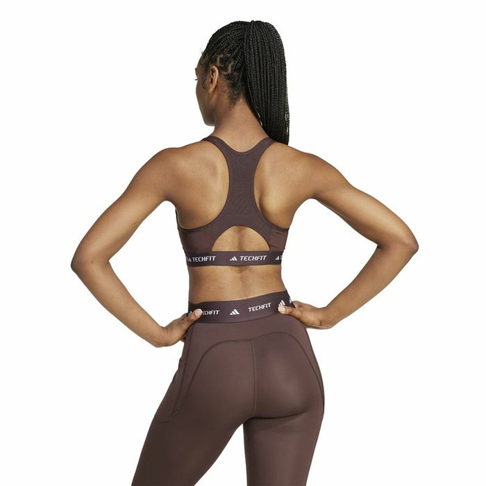 Soutien-gorge de Sport Adidas Techfit Medium Marron