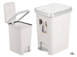 KINVARA Papelera Pedal Blanca 15L