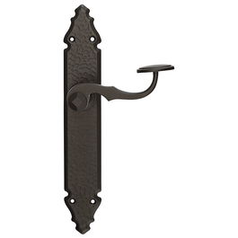 AYR Castilla Poignée de meuble rustique 27.5x4.5 cm noir finition martelée - Lot de 2