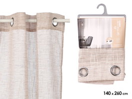 Giftdecor Rideau Marron à Rayures 24x5x36 cm Tissu 100% Polyester (Set de 6)