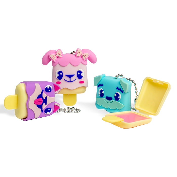 Martinelia Trio de Rouges à Lèvres Brillants pour Enfants Animales 68142 - 3 Couleurs Ludiques - Dès 3 ans