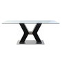 Table de Salle à Manger DKD Home Decor Noir Bois Verre trempé Bois MDF 180 x 90 x 76 cm