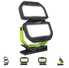 Luceco Lilc250G65-01 Projecteur LED magnétique rechargeable 25W 2500lm avec Powerbank USB-C