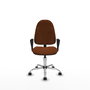 PIQUERAS Y CRESPO Chaise de bureau Algarra similicuir marron