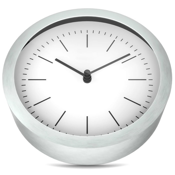 Mebus Horloge Quartz Murale et de Table 19634 Argentée et Blanche Mebus Horloge Quartz Murale et de Table 19634 Argentée et Blanche