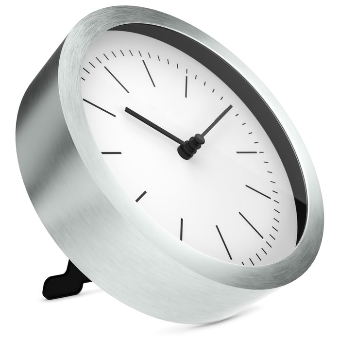 Mebus Horloge Quartz Murale et de Table 19634 Argentée et Blanche Mebus Horloge Quartz Murale et de Table 19634 Argentée et Blanche