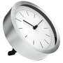 Mebus Horloge Quartz Murale et de Table 19634 Argentée et Blanche