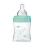 Dodie Biberon Initiation+ Verre 150ml, Décors Vert Oiseaux, avec Système Anti-Colique Intégré et Tétine Ronde 3 Vitesses Débit Lent, pour Bébé dès la Naissance