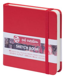 Talens Art Creation Carnet de Croquis Rouge 12 x 12 cm