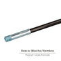 WOLFPACK LINEA PROFESIONAL Mât Flexible de Débroussaillage M12 1,4 m