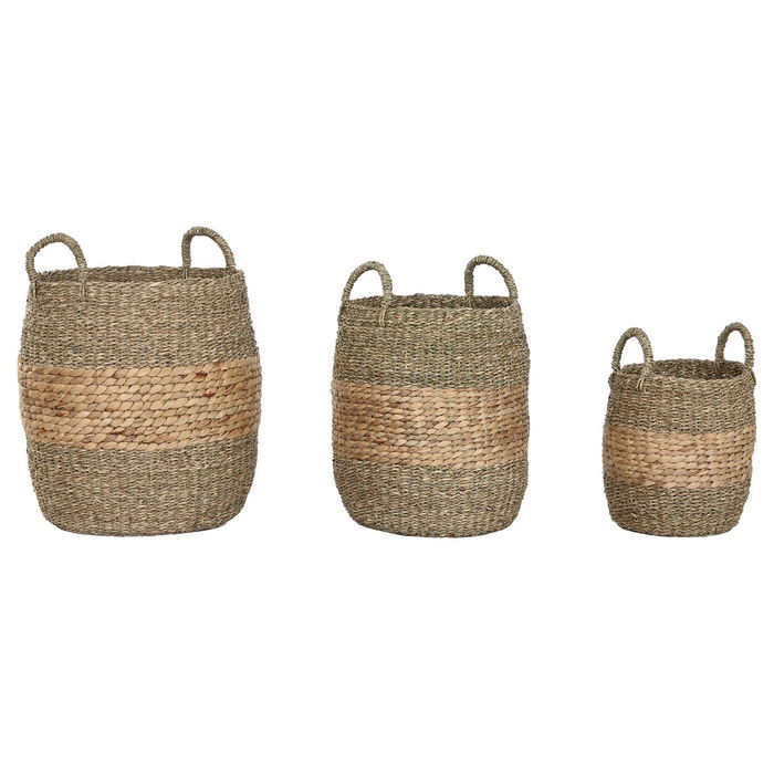 Set de basket Home ESPRIT Naturel Jacinthe d'eau (3 Pièces)