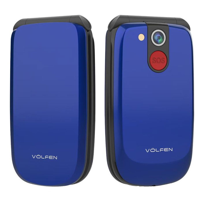 Volfen Astro Flip 4G Téléphone Mobile pour Personnes Âgées, Double SIM, 2,8", Bouton SOS, Charge USB-C Volfen Astro Flip 4G Téléphone Mobile pour Personnes Âgées, Double SIM, 2,8", Bouton SOS, Charge USB-C