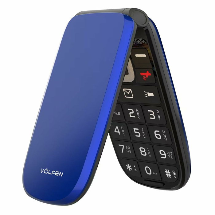 Téléphone portable pour personnes âgées Volfen ASTRO FLIP 48 MB 2,8" Bleu 4G