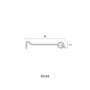 Edm Aldabille à double charnière en fer zincé 50 x 13 mm, boîte de 50 unités
