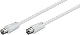 MicroConnect Câble coaxial M-F, 1,5 m, Blanc, 75 Ohm